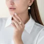 Серьги Давина в красном золоте (фианиты) с07557 Оникс