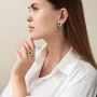 Серьги Love в желтом золоте (эмаль) с06796 Оникс
