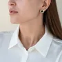 Сережки Love у червоному золоті (емаль) с06761 Онікс