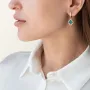 Серьги Клевер в желтом золоте (малахит) с07545 Оникс