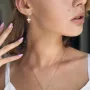Золоті сережки з фіанітами.