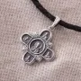 Серебряный православный крестик (чернение) Господь Вседержитель. Казанская икона Божией Матери и восемь святых 131020 Оникс