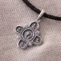Серебряный православный крестик (чернение) Господь Вседержитель. Казанская икона Божией Матери и восемь святых 131020 Оникс