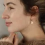 Серьги Монетки из красного золота с06399 Оникс