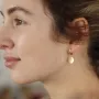 Серьги Монетки из красного золота с06399 Оникс