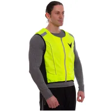 Жилет светоотражающий NERVE MS-1222 р-р XL-2XL Черный-Салатовый