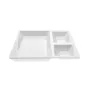 Блюдо для подачи из меламина трехсекционное One Chef 27×22,5×2,5 см Белое