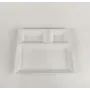 Блюдо для подачи из меламина трехсекционное One Chef 27×22,5×2,5 см Белое