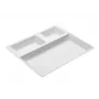 Блюдо для подачи из меламина трехсекционное One Chef 27×22,5×2,5 см Белое