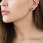 Серебряные серьги-пусеты (эмаль) 122358 Оникс