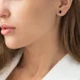 Серебряные серьги-пусеты (эмаль) 122358 Оникс