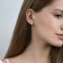 Серебряные серьги-гвоздики (фианит) 122080 Оникс