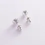 Серебряные серьги-гвоздики (фианит) 122080 Оникс