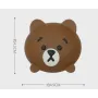Антиударна накладка на стіну Little bean Бурий ведмедик