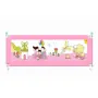 Защитный бортик барьер для кровати с наружным карманом-сеточкой Baby Gift 150 см Розовый