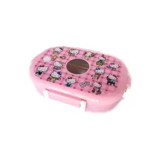 Ланч-бокс для обідів Supretto Hello Kitty Хелло Кітті з ложечкою 700 мл Рожевий