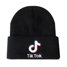 Шапка TikTok Унисекс Bioworld Чёрная (8023) Шапка TikTok Унисекс Bioworld Чёрная (8023)