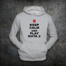 Худі Fruit of the Loom Заспокойся та Грай у Доту Keep Calm and Play Dota 2 Сірий L (149705)