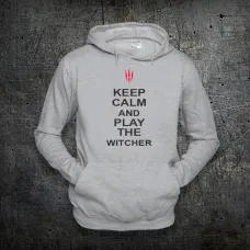 Худі Fruit of the Loom Заспокойся та Грай у Відьмака Keep Calm The Witcher Сірий XL (159903)