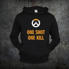 Худи Fruit of the Loom Один Выстрел Одна Смерть One Shot One Kill - Overwatch Черный L (192539)