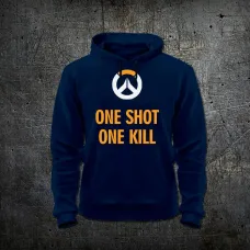 Худи Fruit of the Loom Один Выстрел Одна Смерть One Shot One Kill - Overwatch Синий M (1392539)