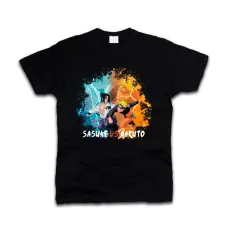 Футболка Саске проти Наруто Sasuke vs Naruto Black M (597455)