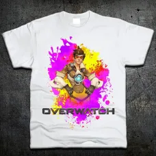 Футболка Fruit of the Loom Трейсер Овервотч Tracer Overwatch Білий 116 см (92558)