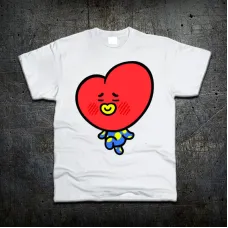 Футболка Fruit of the Loom Серце Tata від Кім Тхе Хена BT21 104 см (7399)