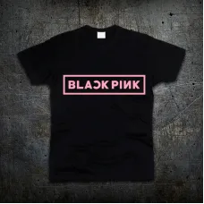 Футболка Fruit of the Loom Лого Black Pink K-POP Черная 116 см (97121)