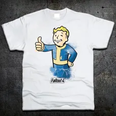 Футболка Fruit of the Loom Волт-Бой Фаллаут Vault-Boy Fallout Белый 116 см (91987)