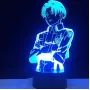 Настольный светильник-ночник Леви Аккерман Атака на Титанов настольная 3D Лампа 16 Цветов USB - Attack on Titan (12506)