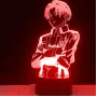 Настольный светильник-ночник Леви Аккерман Атака на Титанов настольная 3D Лампа 16 Цветов USB - Attack on Titan (12506)