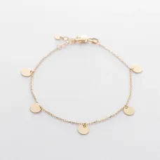 Золотий браслет з монетами б04146 Оникс 20