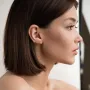 Серьги - клаймберы Веточки в красном золоте с07581 Оникс