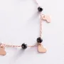 Золотой браслет Сердечки (фианиты) б04883 Оникс 20
