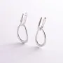 Серебряные серьги Симпатия 122770 Оникс