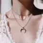 Серебряная подвеска Лунница 133077 Оникс