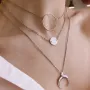 Серебряная подвеска Лунница 133077 Оникс