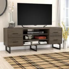 Тумба підставка для TV у стилі Loft NS-2112 680x1600x350 мм Черный Тумба підставка для TV у стилі Loft NS-2112 680x1600x350 мм Черный