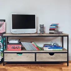 Тумба підставка для TV у стилі Loft NS-2147 580x1200x320 мм Черный Тумба підставка для TV у стилі Loft NS-2147 580x1200x320 мм Черный