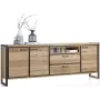 Тумба підставка для TV у стилі Loft NS-2148 630x1360x360 мм Черный