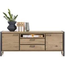 Тумба підставка для TV у стилі Loft NS-2152 690x1220x350 мм Черный