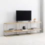 Тумба подставка для TV в стиле Loft NS-2171 730x2400x300 мм Золотой