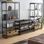 Тумба-стелаж для TV у стилі Loft NS-2176 830x1350x500 мм Черный