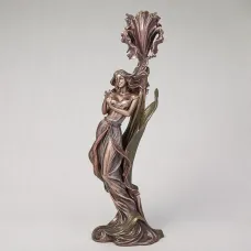 Інтер'єрний свічник Дівчина з метеликом Veronese AL12573 Інтер'єрний свічник Дівчина з метеликом Veronese AL12573