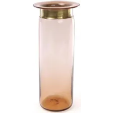 Ваза настільна для квітів Ancient Glass настільна діаметр 12х34 см, янтарне скло Bona DP41696 Ваза настільна для квітів Ancient Glass настільна діаметр 12х34 см, янтарне скло Bona DP41696