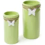 Ваза настільна для квітів Flowers Garden Метелик 26 см ceramic, зелений Bona DP41722