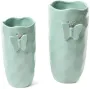 Ваза настільна Flowers Garden Метелик 26 см, м'ята кераміка аквамарин Bona DP41762