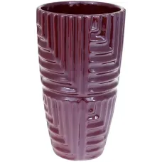 Ваза ceramic Lorenc 22.5см, перловий бордовий Bona DP67938 Ваза ceramic Lorenc 22.5см, перловий бордовий Bona DP67938