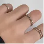 Набор колец Fashion K-POP с пружиной 3шт (13689) One Size Bioworld